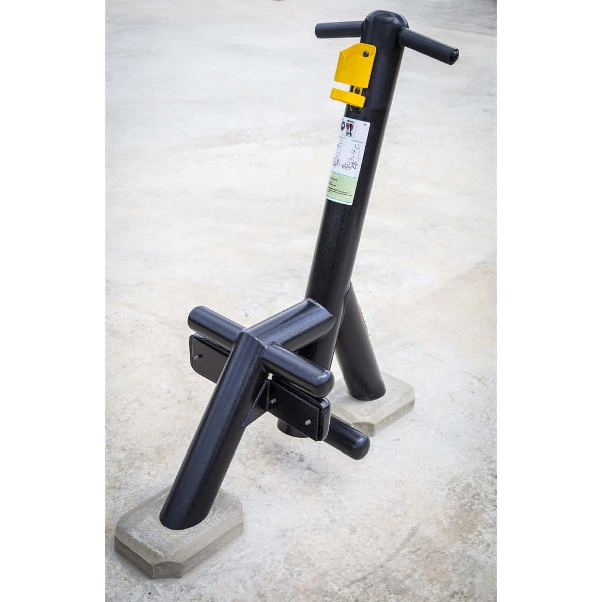 Calentador de piernas sissy negro de TMGYM, vista lateral