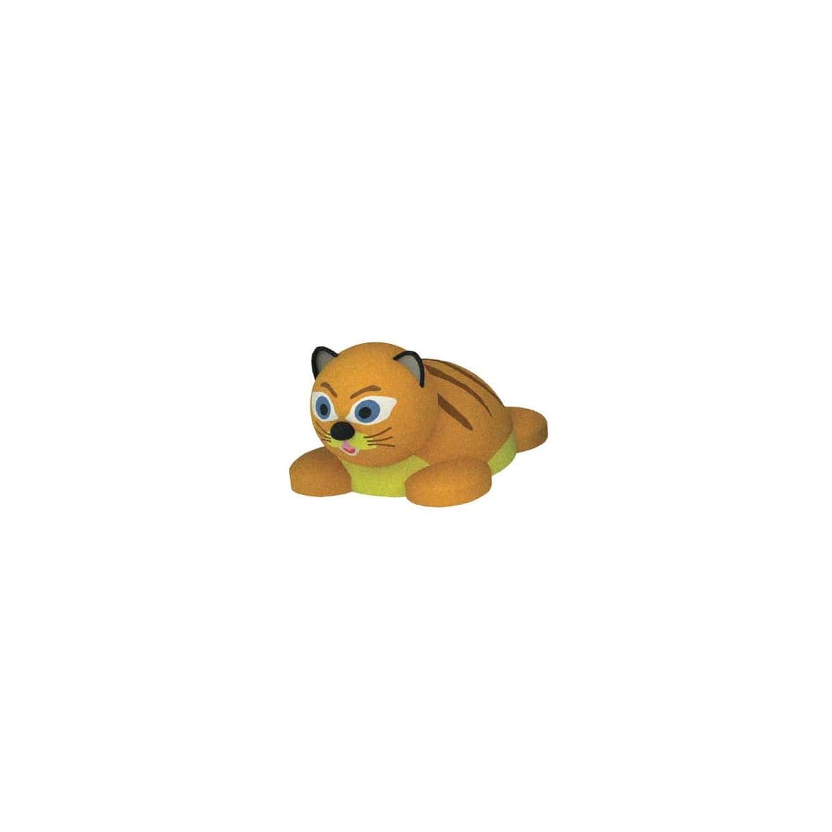 Figura 3D de gato de color naranja para parque infantil temático