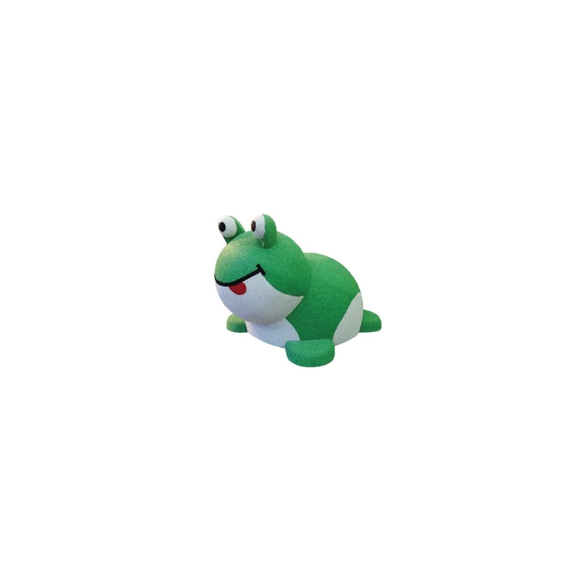 Figura 3D de rana verde para parque infantil temático